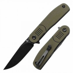 Couteau Pliant Tenable Einar OD Green Lame Drop Point Acier Nitro-V Manche G10 Liner Lock Clip T2072A1 - Livraison Gratuite