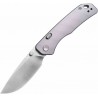 Couteau Vosteed Marten Gray Lame Point Acier 154CM Manche Alum Gray Top Liner Lock VOSA1601 - Livraison Gratuite 