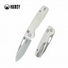 Couteau Kubey Bluff White Drop Point Acier 14C28N Manche G10 Axis Lock KUB248G - Livraison Gratuite