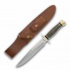 Couteau Lame Fixe Marbles Lame Acier D2 Manche Micarta Vert Etui Cuir MR722 - Livraison Gratuite