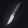 Couteau SRM Medal 255L-CB2 Lame Acier Laminé 140Cr Manche Fibre de Carbone Axis Lock Ambi Clip SRM255LFB2 - Livraison Gratuite