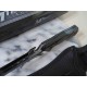 Couteau Tech Lame Tanto Acier 3Cr13MoV Manche Bois Noir/Marron Etui Nylon MTFIX003BK - Livraison Gratuite