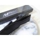 Couteau Tech Lame Tanto Acier 3Cr13MoV Manche Bois Noir/Marron Etui Nylon MTFIX003BK - Livraison Gratuite