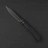 Couteau Daggerr Knives Toothpick Lame Clip Point Acier 8Cr14MoV BLK Manche ABS Linerlock DGRTPFBKBW - Livraison Gratuite