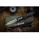 Couteau Automatique OTF Microtech Dirac Delta Lame Acier Bohler M390 Manche Alu Noir Made in USA MCT22711 - Livraison Gratuite