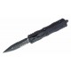 Couteau Automatique OTF Microtech Dirac Delta Lame Dague M390 Noire Serr Manche Alu Noir USA MCT2272T - Livraison Gratuite
