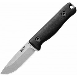 Couteau Reiff Knives F3 EDC Lame Drop Point Acier CPM 3V Manche Micarta Noir Etui Kydex USA REKF3BCMK - Livraison Gratuite
