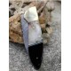 Beau Couteau Damas Lame Sheepfoot 128 Couches Manche Bélier & Résine Fab Artisanale Linerlock - Livraison Gratuite