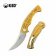 Couteau Kubey Scimitar Ultem Lame Trailing Point Acier 14C28N KIVT Linerlock KUB173G - Livraison Gratuite