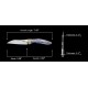 Couteau Kubey Barracuda Flamme Lame Acier M390 Manche Titane Linerlock KIVT Clip KUB299E - Livraison Gratuite