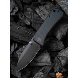 Couteau WE Knife Banter Black Lame Spear Point Acier S35VN Black Manche G-10 Linerlock Clip KIVT WE2004B - Livraison Gratuite
