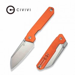 Couteau CIVIVI Hid Orange Lame Reverse Tanto Acier Sandvik 14C28N Manche G-10 KIVT Linerlock CIVC230084 - Livraison Gratuite