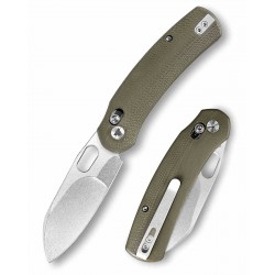Couteau TRIVISA Lamb Green Lame Sheep Foot Acier N690 Manche G10 Clip Axis Lock KIVT TVTY26GN - Livraison Gratuite