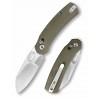 Couteau TRIVISA Lamb Green Lame Sheep Foot Acier N690 Manche G10 Clip Axis Lock KIVT TVTY26GN - Livraison Gratuite