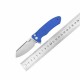Couteau Kubey Creon Blue Manche G10 Lame Tanto Reverse Acier AUS-10 Button Lock KIVT KUB336C - Livraison Gratuite