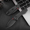 Couteau TRIVISA Koala-B Black Lame Drop Point Acier N690 Manche Micarta KIVT Crossbar Lock TVJM02BMN - Livraison Gratuite