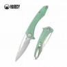 Couteau Kubey Merced Jade Lame Acier AUS-10 Manche G10 Linerlock Clip KIVT KUB345D - Livraison Gratuite