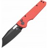 Couteau BESTECHMAN Guardian Red Lame Acier D2 Black Manche G10 Button Lock BTKMK11F - Livraison Gratuite