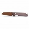 Couteau VOSTEED Parallel Manche Titane Purple Lame Acier S35VN Copper Dune Crossbar Lock VOSA3505 - Livraison Gratuite
