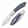 Couteau CJRB Cutlery Sasaya Gray Lame Acier AR-RPM9 Manche G10 Mitres Acier Button Lock KIVT J1959GY - Livraison Gratuite