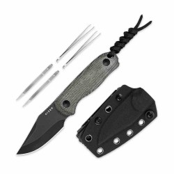 Couteau Kizer Drop Bear Fixed Lame Acier AEB-L Manche Micarta Noir Etui Kydex KI1092A1 - Livraison Gratuite