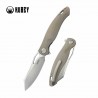 Couteau Kubey Drake Tan Manche G10 Lame Tanto Acier AUS-10 KIVT Linerlock Clip KUB239J - Livraison Gratuite