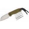 Couteau Kizer Drop Bear Fixed Lame Sheepsfoot Acier AEB-L Manche G10 Green Etui Kydex KI1093A1- Livraison Gratuite