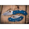 Couteau Spyderco Dragonfly 2 Cobalt Manche FRN Bleu Lame Acier CPM SPY27 Lockback Made Japan SC28PCBL2 - Livraison Gratuite