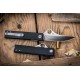 Couteau Spyderco Essenza Manche Aluminium Lame Acier N690Co Linerlock Made in Italy SC272ALBKP - Livraison Gratuite