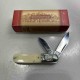 Couteau Rough Rider Barlow - Clip Point & Pen Acier 440A - Manche Os Blanc - Slip Joint RR198 - Livraison Gratuite