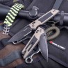 Couteau Real Steel Sacra TAC Manche G10 Tan/Noir Lame Tanto Acier K110 Black Slide Lock KIVT RS7713CB - Livraison Gratuite