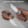 Couteau Kizer X-Series PIONEER Manche Micarta Noir/Alu Lame Bowie Acier Nitro-V Linerlock Clip ZXFK03A3 - Livraison Gratuite