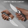 Couteau Kizer X-Series PIONEER Manche Micarta Noir/Alu Lame Drop Point Acier Nitro-V Clip ZXFK03A6 - Livraison Gratuite