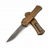 Couteau Microtech Hera II Mini Recurve OTF Automatique Lame Acier M390MK Manche Tan USA MCT1705M10APTA - Livraison Gratuite 