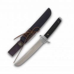 Couteau Komoran Warlord Lame Tanto Acier Inox Manche Bois d'Ébène Etui Cuir/Kydex KO049 Livraison Gratuite