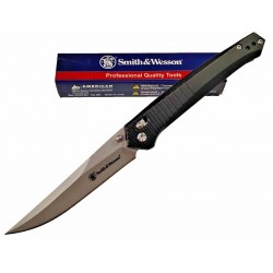 Couteau Smith & Wesson Special Ops Lame Drop Point Acier 8Cr13MoV Manche Aluminium Crossbar Lock SW1225101 - Livraison Gratuite