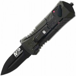 Couteau Smith&Wesson M&P OTF Compact Automatique Lame Spear Point Acier AUS-8 Manche Alu SW1219171 - Livraison Gratuite