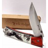 Couteau Elk Ridge Eagle Lame Drop Point Acier 3Cr13 Manche Acrylique/Bois Lockback ER2012EA - Livraison Gratuite