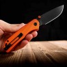 Couteau Vosteed Marten Orange Lame Drop Point Acier 154CM Manche Aluminium Orange Top Liner Lock VOSA1606 -Livraison Gratuite