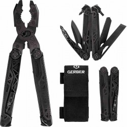 Outil Multifonction Gerber Dual-Force Bluntnose Acier Inoxydable Noir Etui Tissu G1067407 - Livraison Gratuite