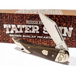 Couteau Rough Rider Lady Leg Lame Clip Point Acier 440 Manche Micarta Slip Joint RR2335 - Livraison Gratuite
