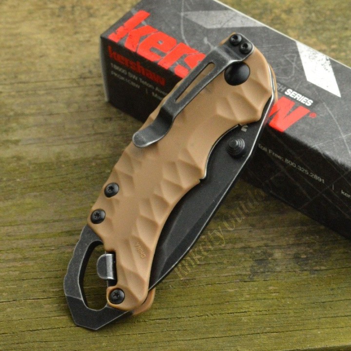Couteau Kershaw Shuffle II Tanto Acier 8Cr13Mov Blackwash Manche GFN KS8750TTANBW - Livraison Gratuite