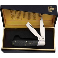 Couteau Rough Rider Black Reserve One Arm Razor Lame Acier 440A Manche Pakkawood Slip Joint RR2568 – Livraison Gratuite