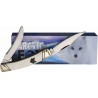 Couteau Rough Rider Arctic Fox Small Moose Lame Clip Point & Spey Acier 440A Manche Micarta Blanc RR2544 – Livraison Gratuite