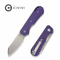 Couteau CIVIVI Crabby Purple Lame Sheepsfoot Acier 14C28N Manche G10 KIVT Linerlock CIVC240552 - Livraison Gratuite