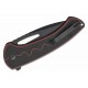 Couteau SENCUT Squiggy Burgundy Lame Drop Point Acier 9Cr18MoV Manche G10 KIVT Button Lock S24082A3 - Livraison Gratuite 