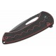 Couteau SENCUT Squiggy Burgundy Lame Drop Point Acier 9Cr18MoV Manche G10 KIVT Button Lock S24082A3 - Livraison Gratuite 