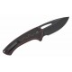 Couteau SENCUT Squiggy Burgundy Lame Drop Point Acier 9Cr18MoV Manche G10 KIVT Button Lock S24082A3 - Livraison Gratuite 