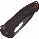 Couteau SENCUT Squiggy Burgundy Lame Drop Point Acier 9Cr18MoV Manche G10 KIVT Button Lock S24082A3 - Livraison Gratuite 