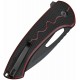 Couteau SENCUT Squiggy Burgundy Lame Drop Point Acier 9Cr18MoV Manche G10 KIVT Button Lock S24082A3 - Livraison Gratuite 